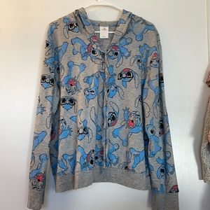 Stitch Patterned Hoodie